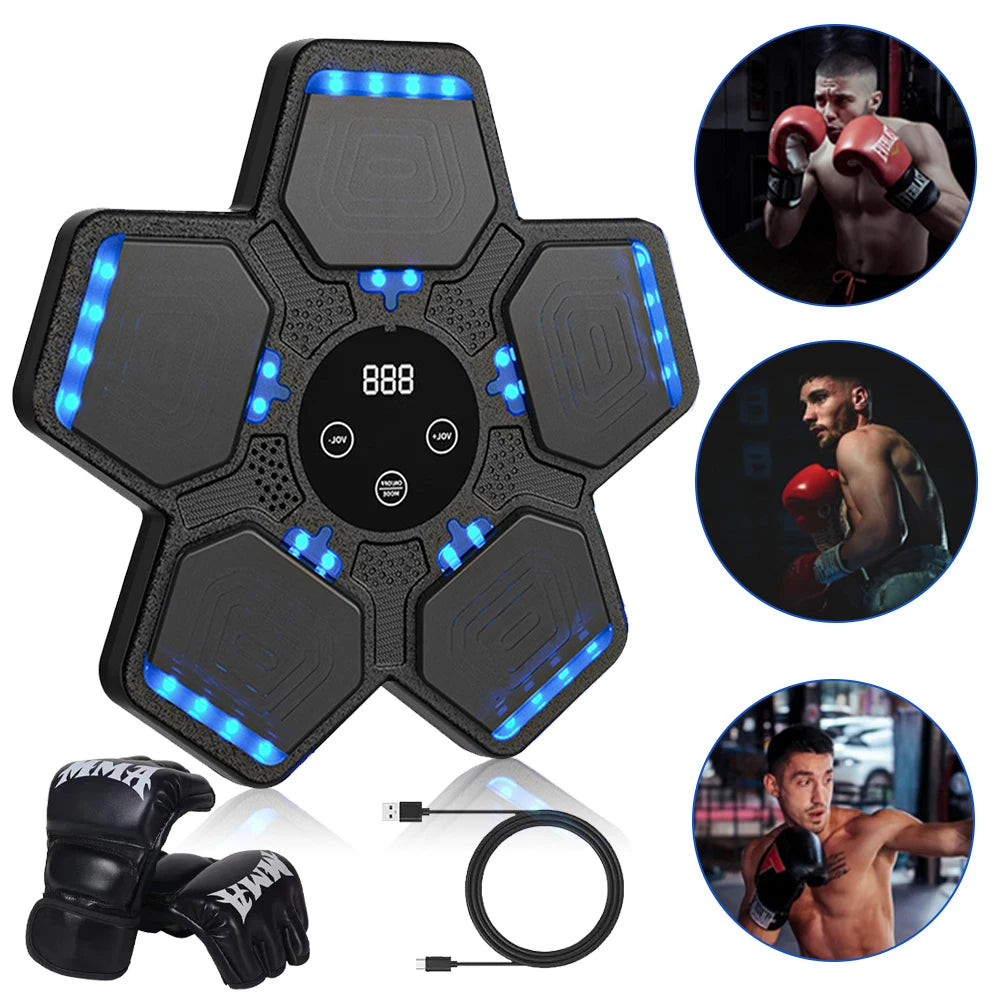 Intelligent Music Boxing Machine Electronic Boxing Training Wall Target Boxing Sports Agility Reaction Electronic Wall Mounted