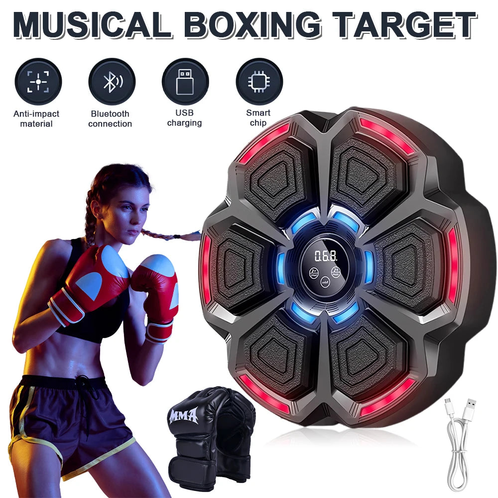 Intelligent Music Boxing Machine, Electronic Boxing Trainer, Music Workout Machine With 9 Speeds Punching Machine for Adults