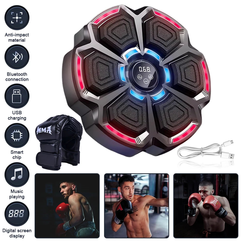 Intelligent Music Boxing Machine, Electronic Boxing Trainer, Music Workout Machine With 9 Speeds Punching Machine for Adults