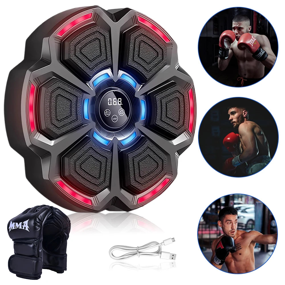 Intelligent Music Boxing Machine, Electronic Boxing Trainer, Music Workout Machine With 9 Speeds Punching Machine for Adults