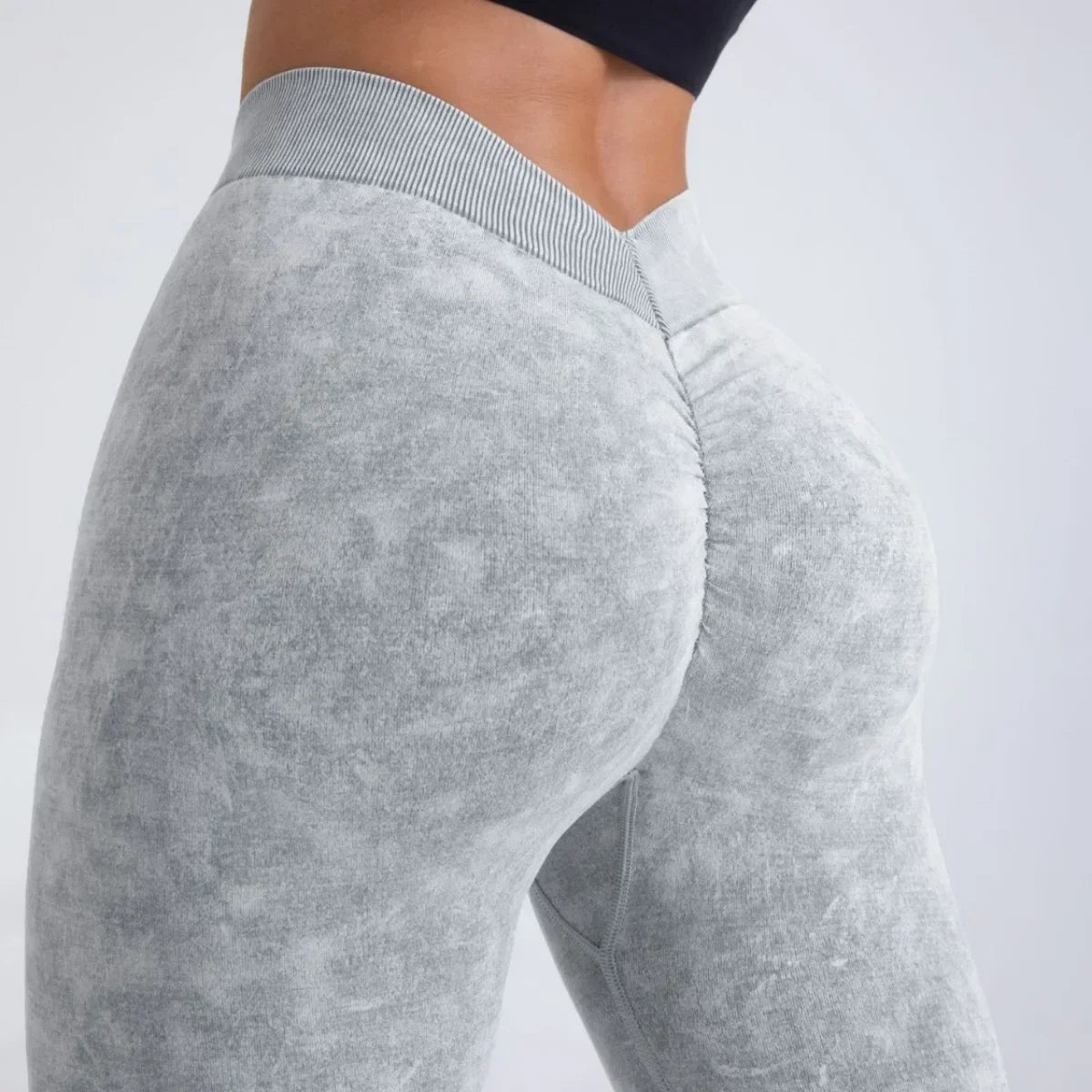 V Back Yoga Pants Women Workout Sport Leggings Fitness Seamless Leggings Girl Gym Tights Scrunch Push Up Sportswear US Warehouse