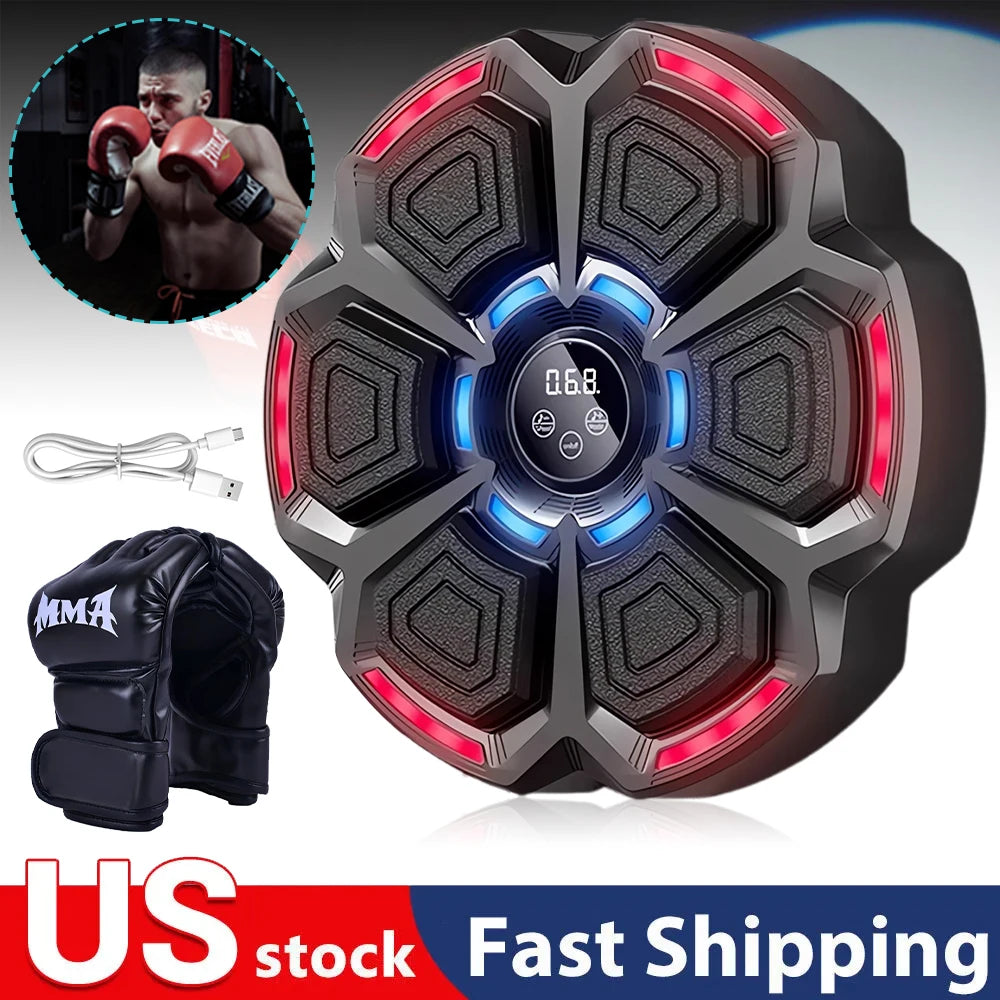 Intelligent Music Boxing Machine, Electronic Boxing Trainer, Music Workout Machine With 9 Speeds Punching Machine for Adults