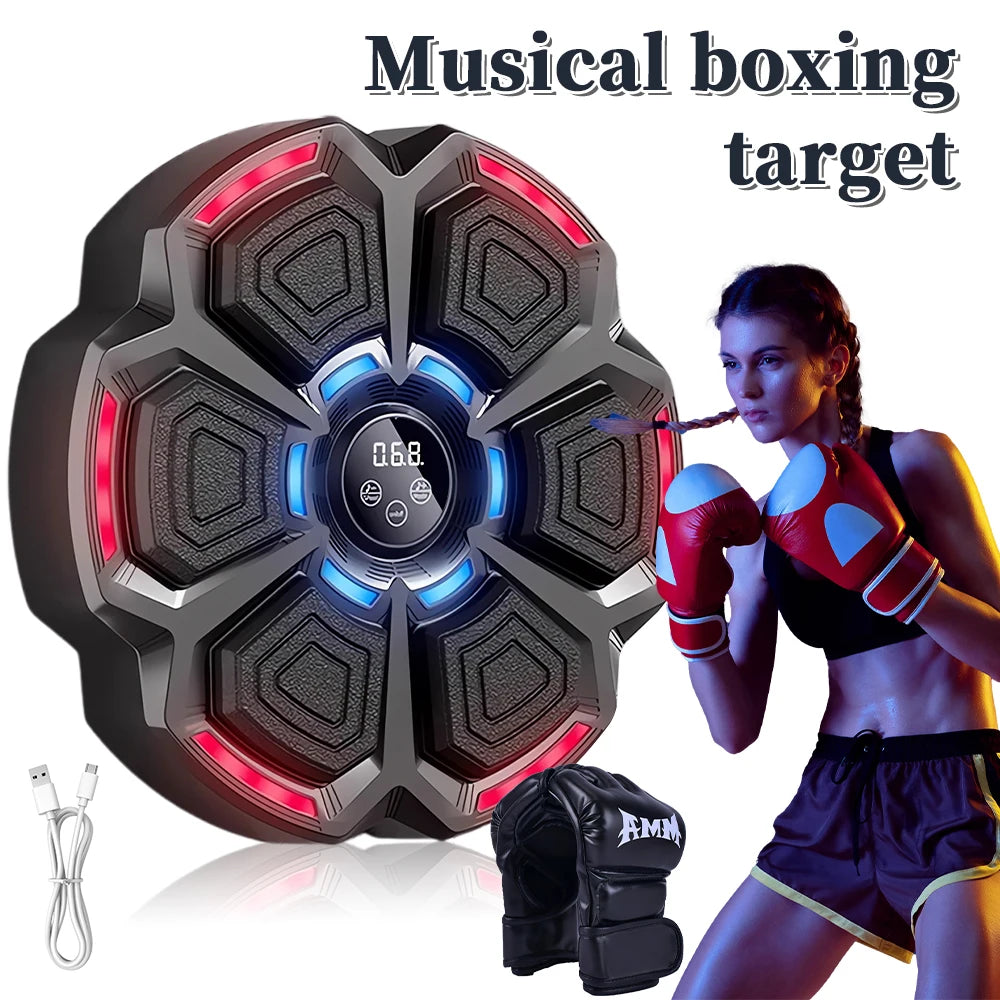 Intelligent Music Boxing Machine, Electronic Boxing Trainer, Music Workout Machine With 9 Speeds Punching Machine for Adults