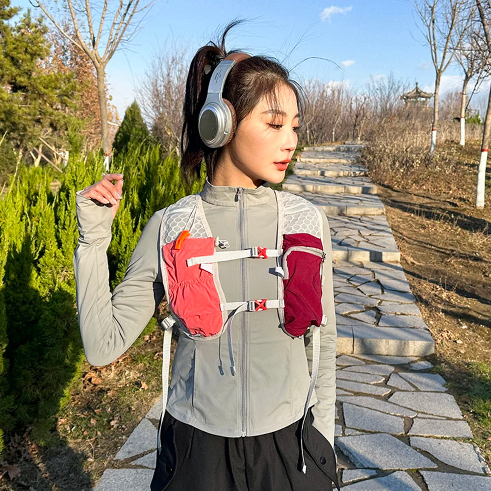Hydration Running Vest Breathable Lightweight Running Vest Reflective Outdoors Hydration Pack for Hiking Trail Running