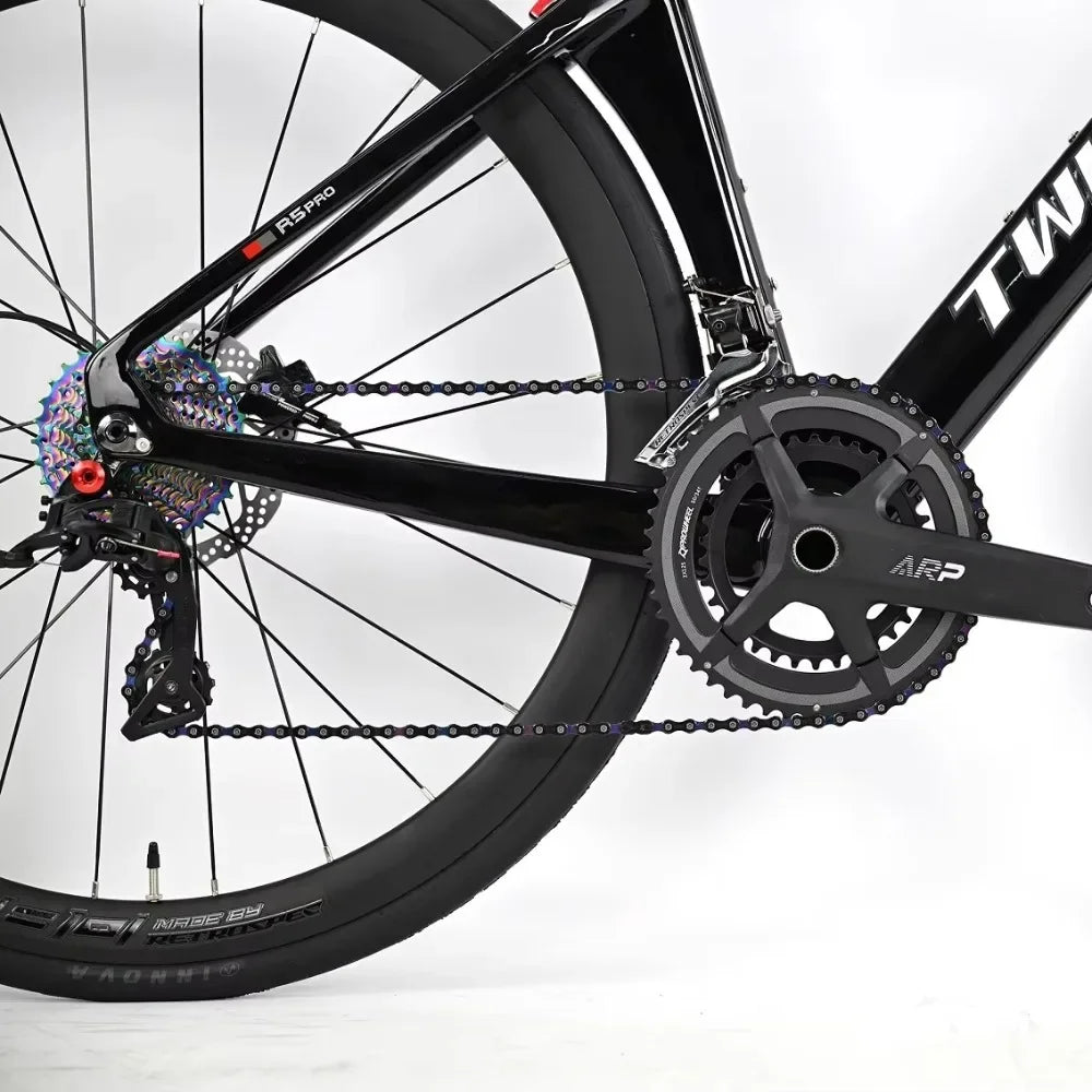TWITTER R5pro Carbon Fiber Road Bike 22/24 Speed Racing with Hydraulic Disc Brakes Available in 7 Sizes - 43.5/46/48/50/52/54/56
