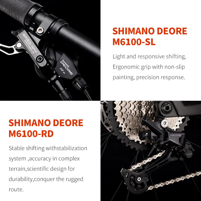 SAVA 612 Carbon Fiber Mountain Bike Suspension Cross-Country Class MTB 12 Speed with SHIMAN0 DEORE M6100 Kit
