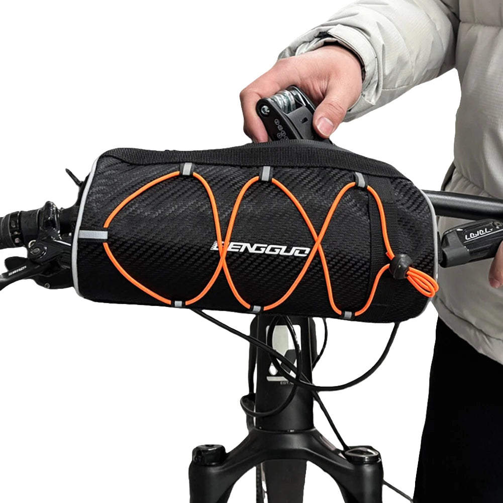 2.5L Bike Handlebar Bag Large Capacity Bicycle Frame Pannier Bag Multi-Pockets Portable Shoulder Bag Bike Accessories