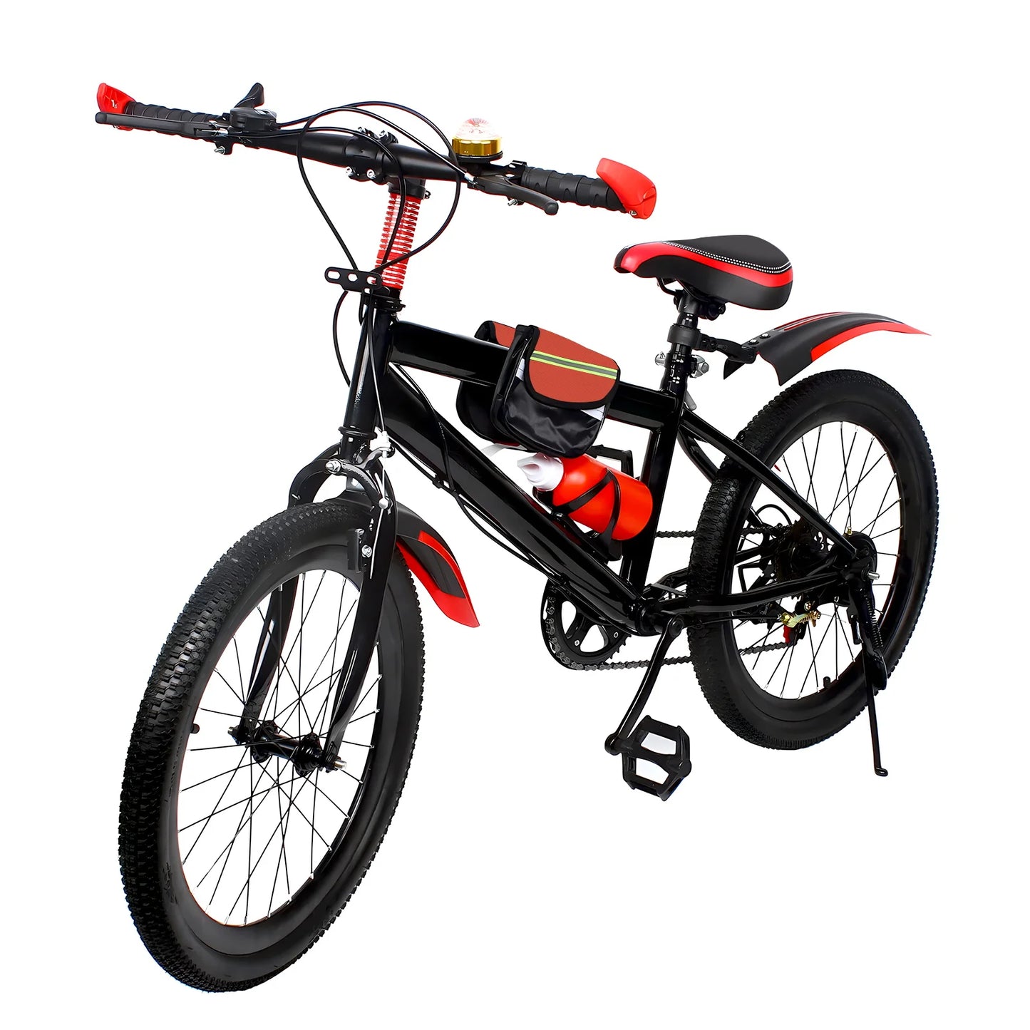 20In Mountain Bike 7 Speeds Adjustable Height Kids Bicycle for Boys, Girls MTB Children's Bicycle with Double Disc Brake