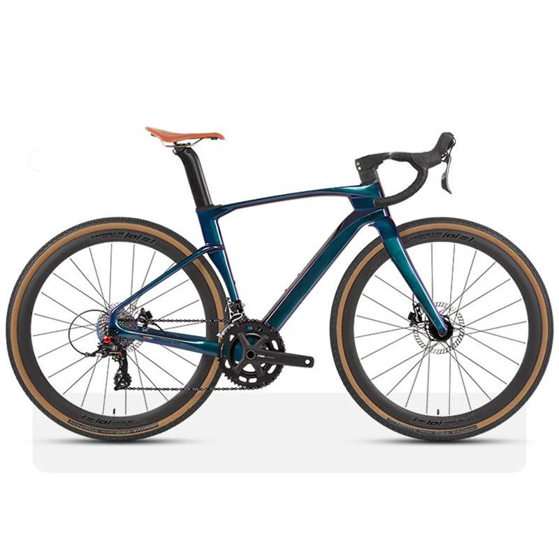 2025 Twitter Carbon Gravel Bikes 700*40C SENSAH 24 Speed Gravel Disc Bicycle With Carbon Integrated Drop Handlebar For Men Women