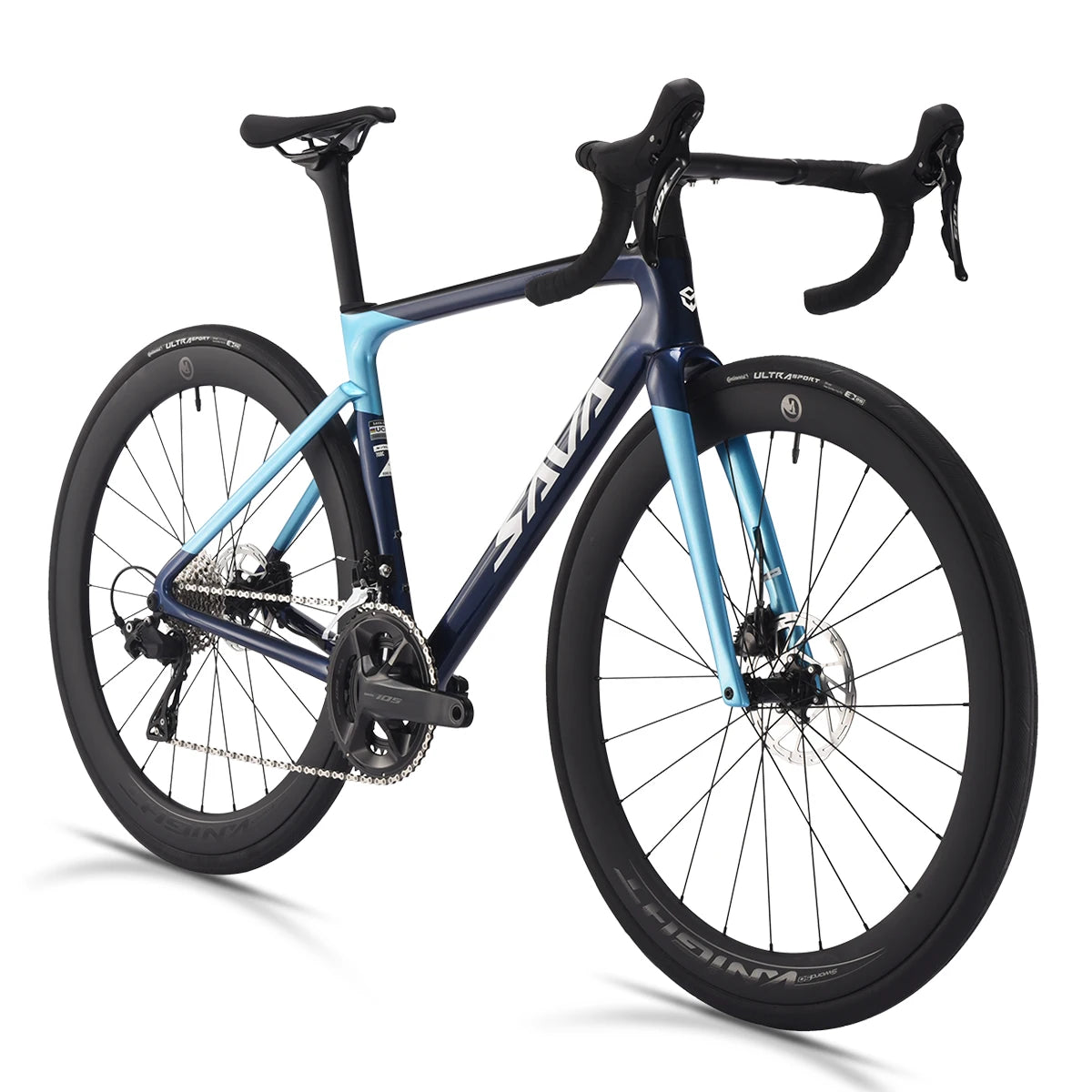 SAVA 2025NEW HAWKEYE SLR7 Carbon Fiber Road Bike with Shimano 105 DI2 R7170 Component Hydraulic Discs, Complete Adult Racing Set