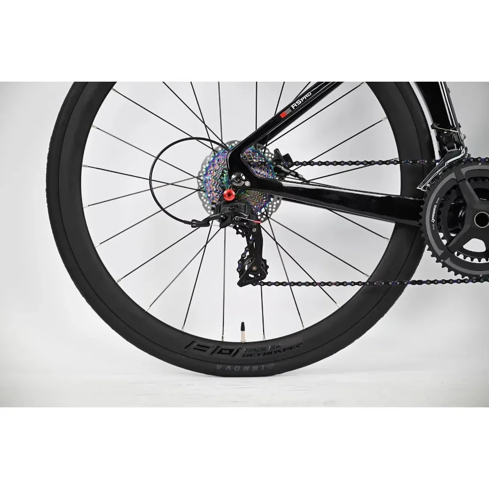 TWITTER R5pro Carbon Fiber Road Bike 22/24 Speed Racing with Hydraulic Disc Brakes Available in 7 Sizes - 43.5/46/48/50/52/54/56