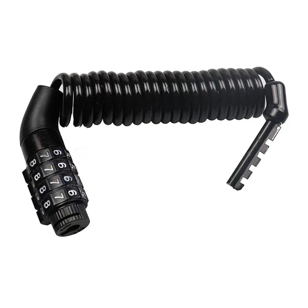 Bicycle Lock 4 Digit Combination Code Steel Cable Security Password Lock Anti-Theft Bike Bike Helmet Lock Cycling Accessories