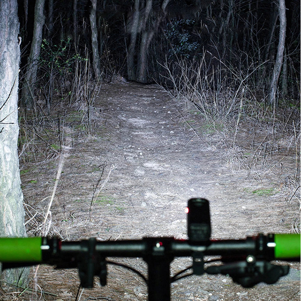 Aluminum Alloy LED Lamp 10W 800LM 6 Modes Power Display Bike Front Lamp Cycling Equipment for Night Cycling Lighting
