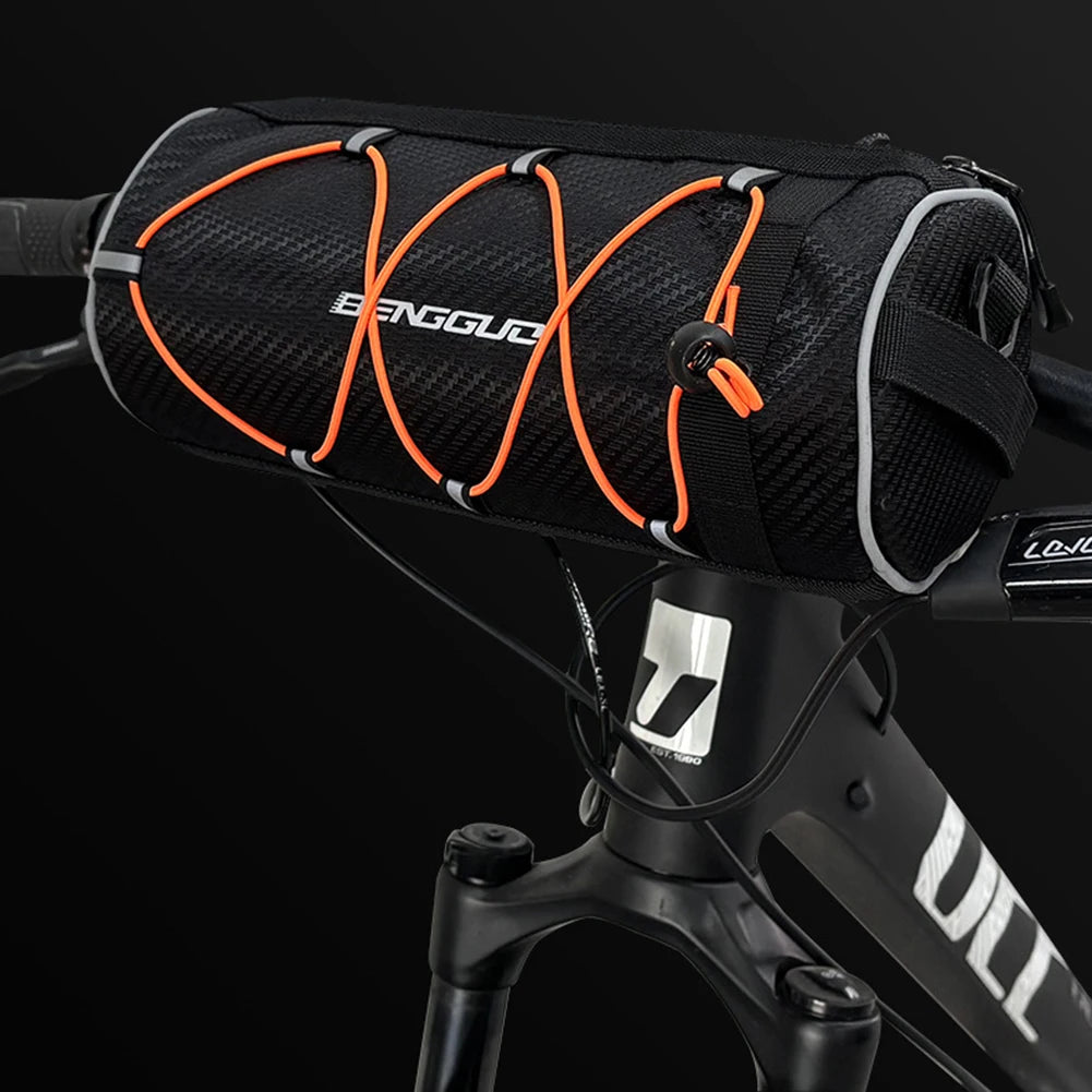 2.5L Bike Handlebar Bag Large Capacity Bicycle Frame Pannier Bag Multi-Pockets Portable Shoulder Bag Bike Accessories