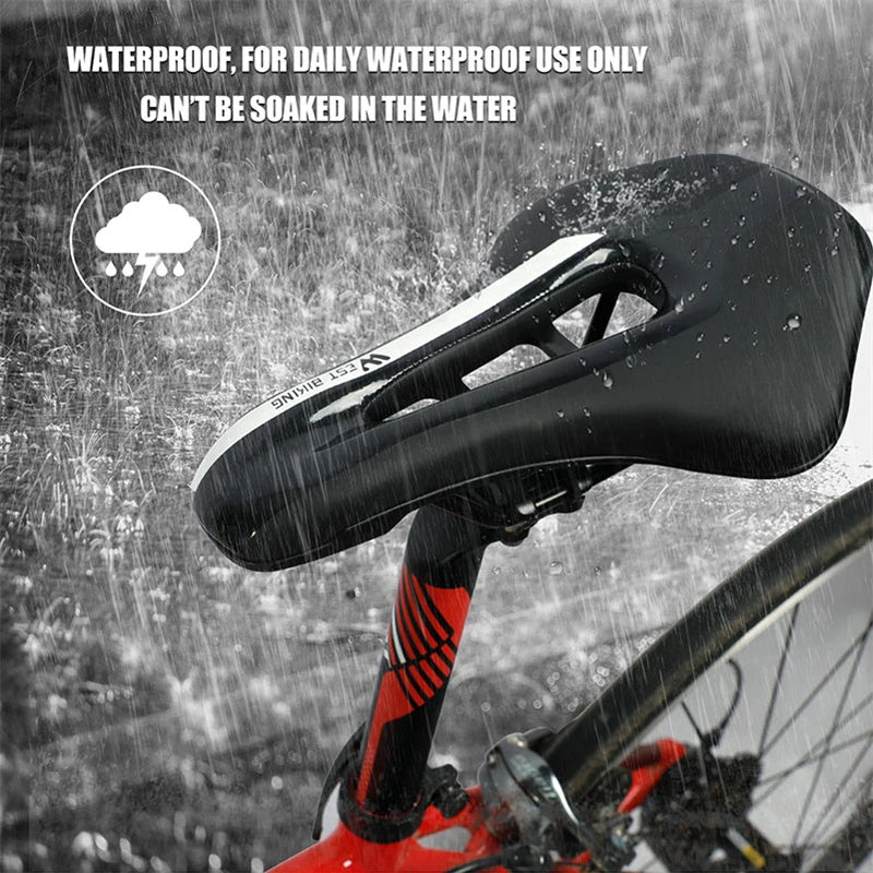WEST BIKING Road Bike Gel Comfortable Seat PU Leather Soft Foam Filled Cushion MTB Cycling Saddle Ultralight Bicycle Parts