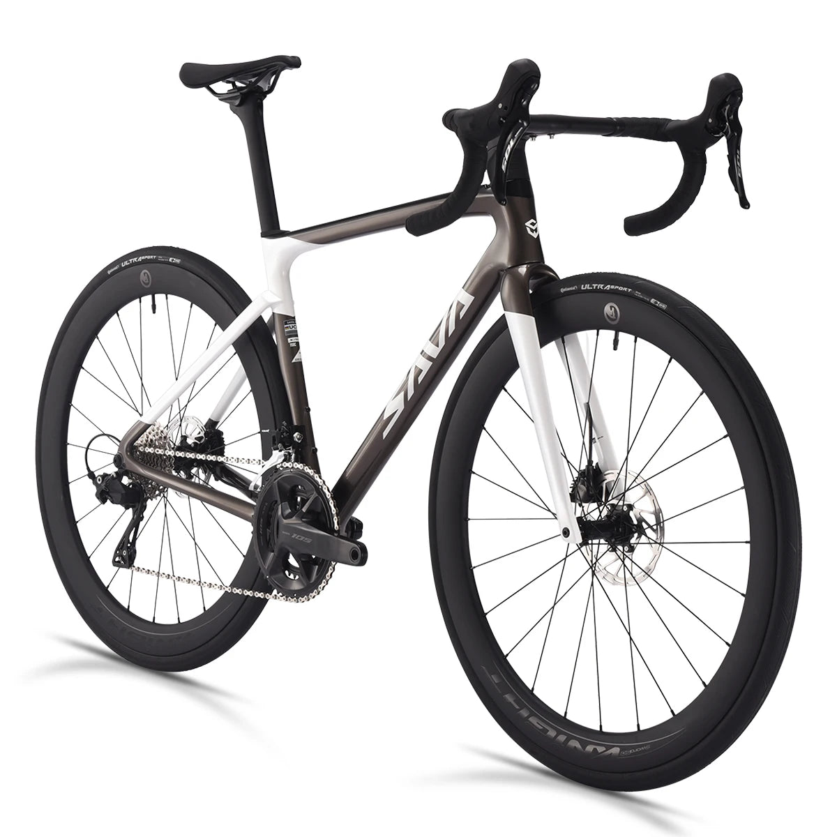 SAVA 2025NEW HAWKEYE SLR7 Carbon Fiber Road Bike with Shimano 105 DI2 R7170 Component Hydraulic Discs, Complete Adult Racing Set