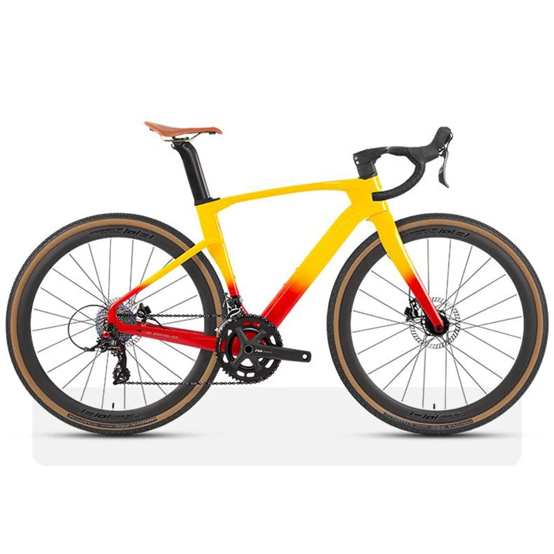 2025 Twitter Carbon Gravel Bikes 700*40C SENSAH 24 Speed Gravel Disc Bicycle With Carbon Integrated Drop Handlebar For Men Women
