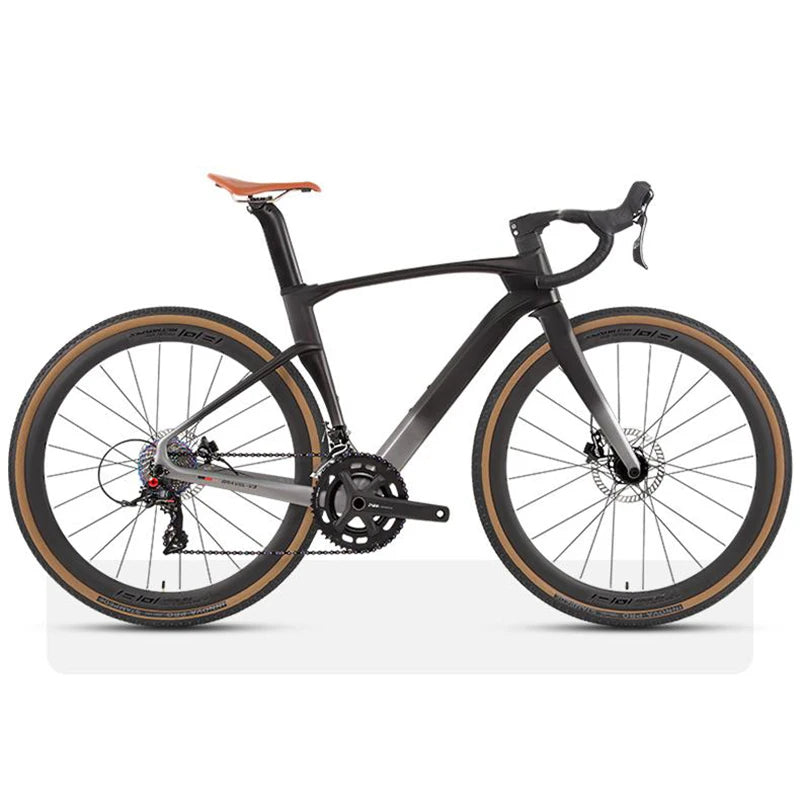 2025 Twitter Carbon Gravel Bikes 700*40C SENSAH 24 Speed Gravel Disc Bicycle With Carbon Integrated Drop Handlebar For Men Women