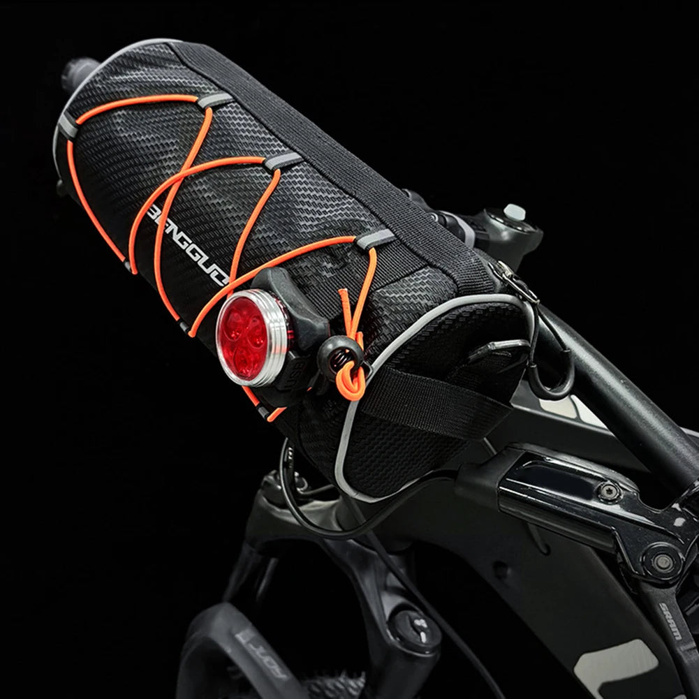 2.5L Bike Handlebar Bag Large Capacity Bicycle Frame Pannier Bag Multi-Pockets Portable Shoulder Bag Bike Accessories