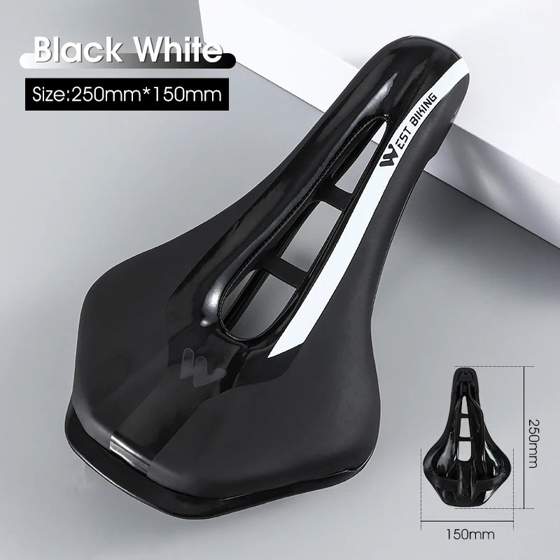WEST BIKING Road Bike Gel Comfortable Seat PU Leather Soft Foam Filled Cushion MTB Cycling Saddle Ultralight Bicycle Parts