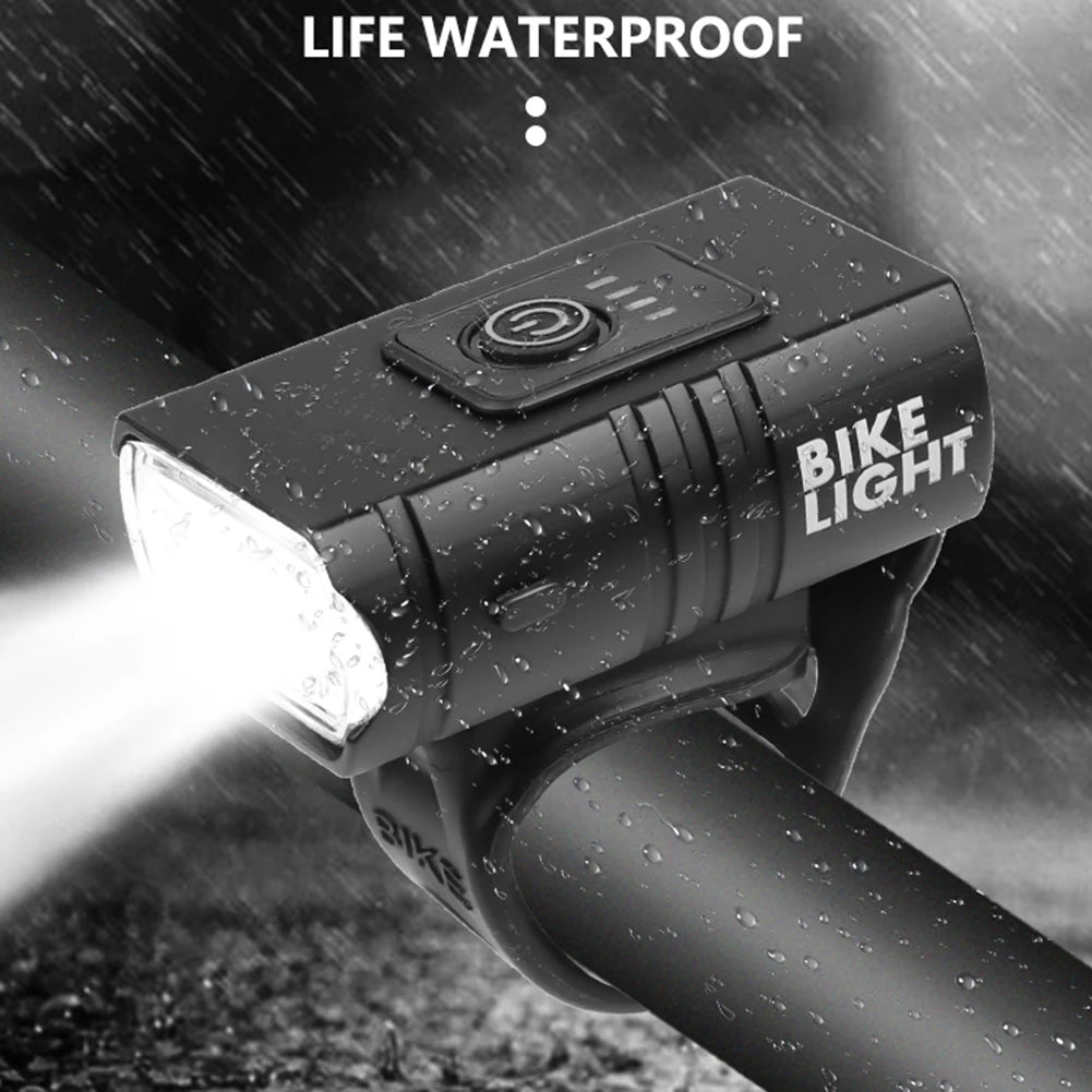 Aluminum Alloy LED Lamp 10W 800LM 6 Modes Power Display Bike Front Lamp Cycling Equipment for Night Cycling Lighting