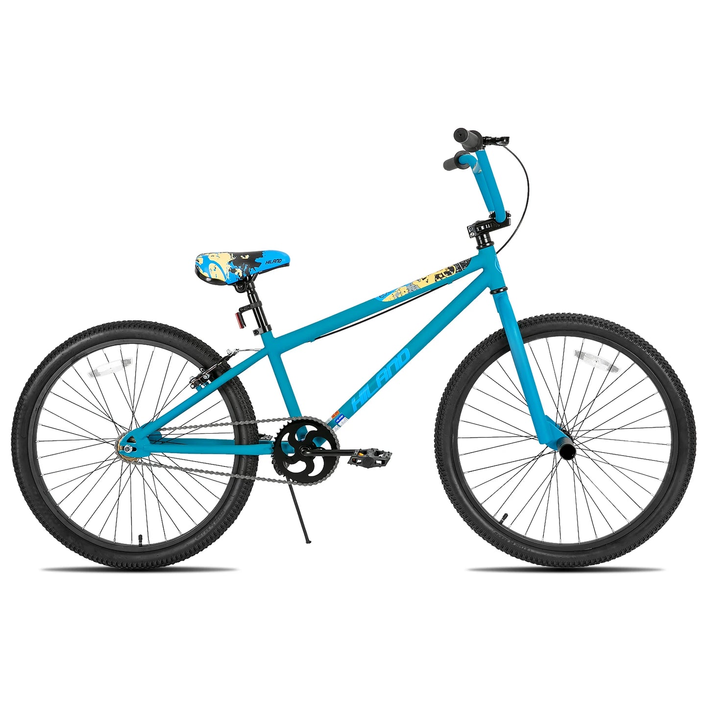 Hiland 24 26 inch BMX Bike for for Teen Bike and Adult Bikes, Beginner-Level BMX to Advanced Riders with 2 Pegs