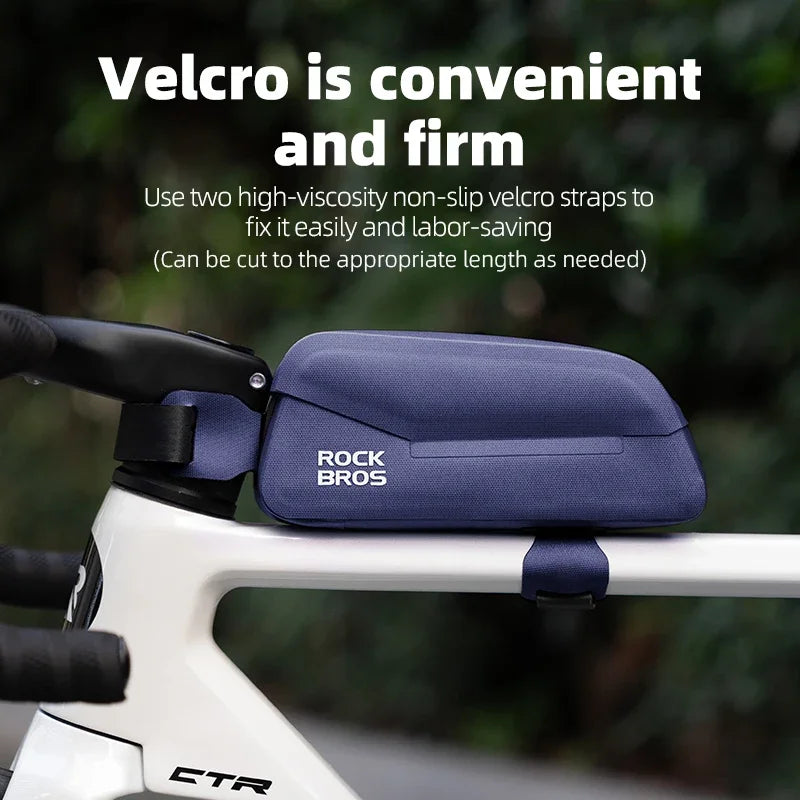ROCKBROS Bike Top Tube Bag Magnetic Waterproof TPU Bike Frame Front Pack Mountain Bike Riding Storage Bag Cycling Accessories