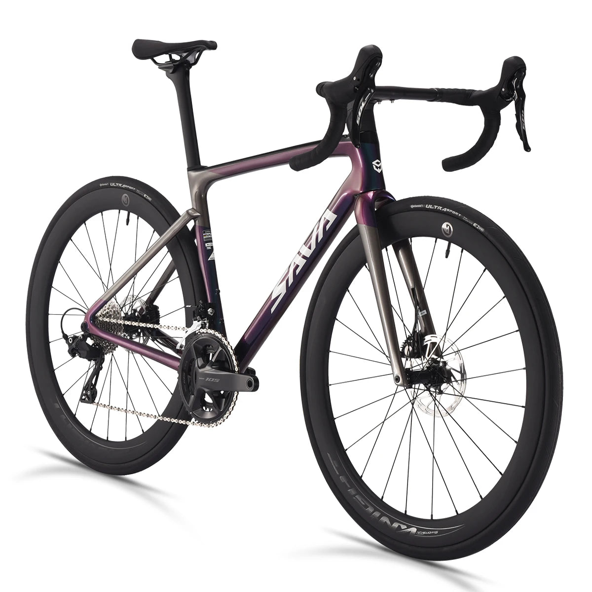 SAVA 2025NEW HAWKEYE SLR7 Carbon Fiber Road Bike with Shimano 105 DI2 R7170 Component Hydraulic Discs, Complete Adult Racing Set